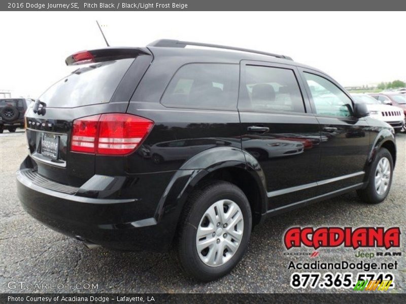 Pitch Black / Black/Light Frost Beige 2016 Dodge Journey SE