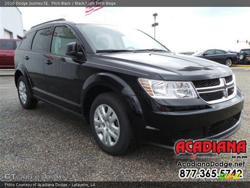 Pitch Black / Black/Light Frost Beige 2016 Dodge Journey SE