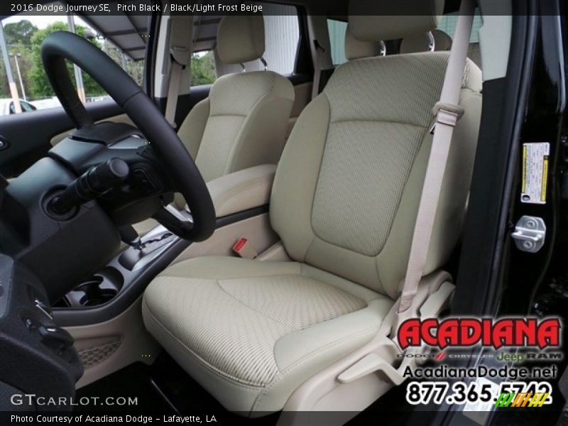 Pitch Black / Black/Light Frost Beige 2016 Dodge Journey SE