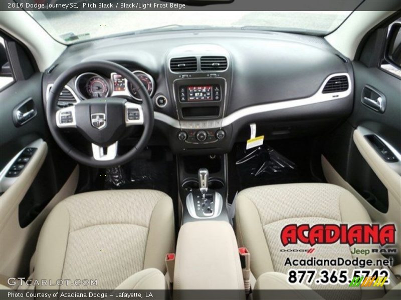 Pitch Black / Black/Light Frost Beige 2016 Dodge Journey SE