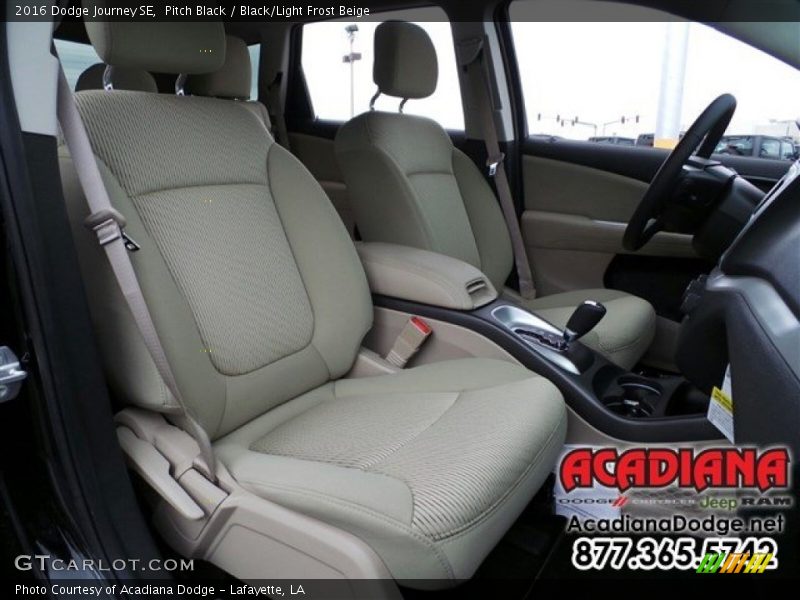 Pitch Black / Black/Light Frost Beige 2016 Dodge Journey SE