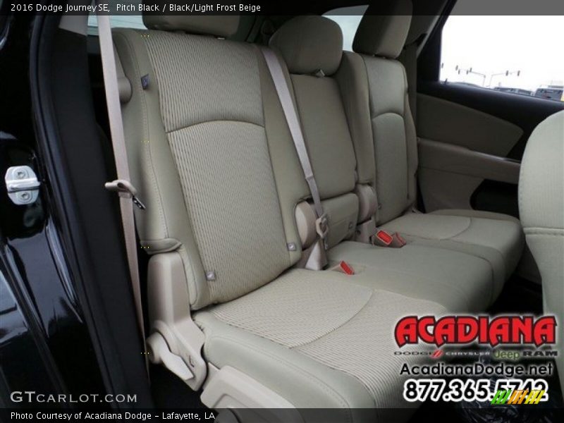 Pitch Black / Black/Light Frost Beige 2016 Dodge Journey SE