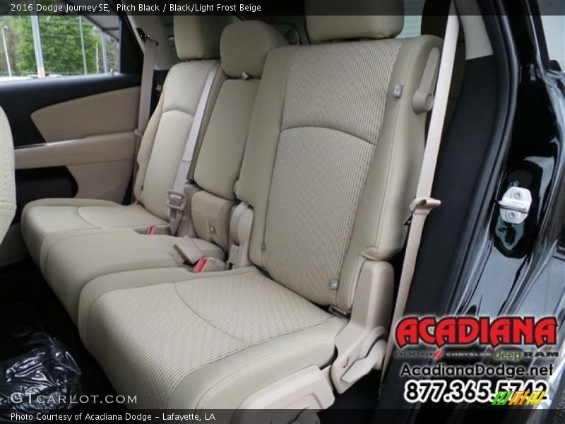 Pitch Black / Black/Light Frost Beige 2016 Dodge Journey SE