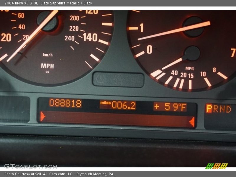 Black Sapphire Metallic / Black 2004 BMW X5 3.0i