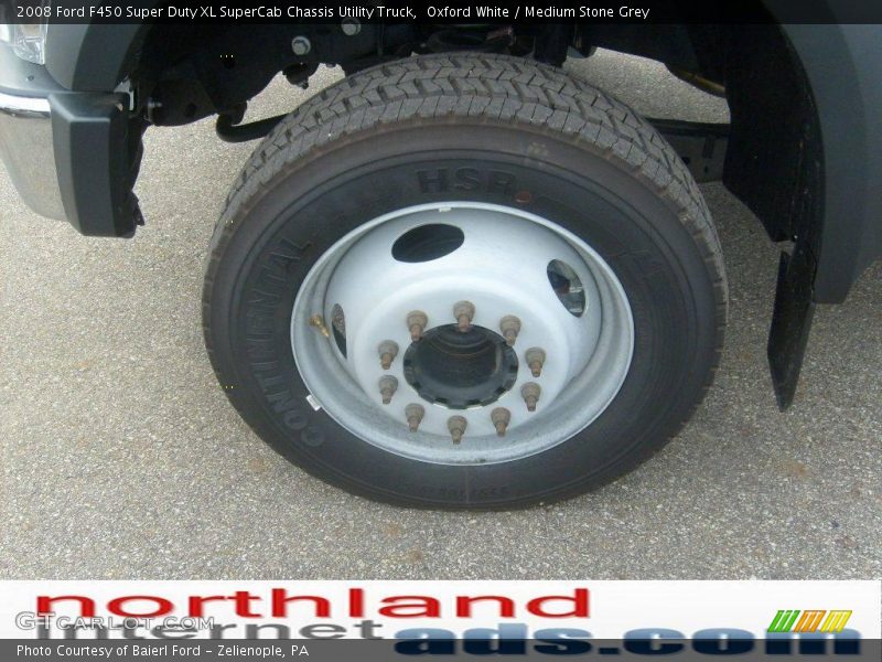 Oxford White / Medium Stone Grey 2008 Ford F450 Super Duty XL SuperCab Chassis Utility Truck