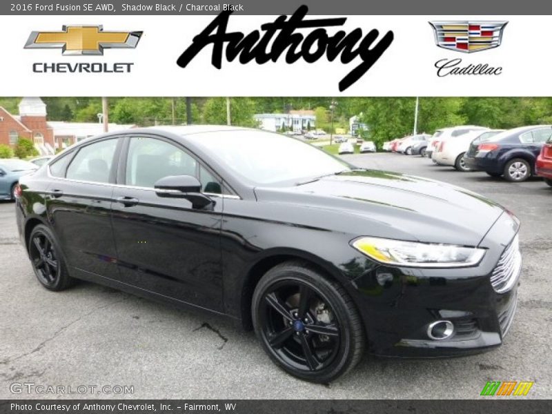 Shadow Black / Charcoal Black 2016 Ford Fusion SE AWD