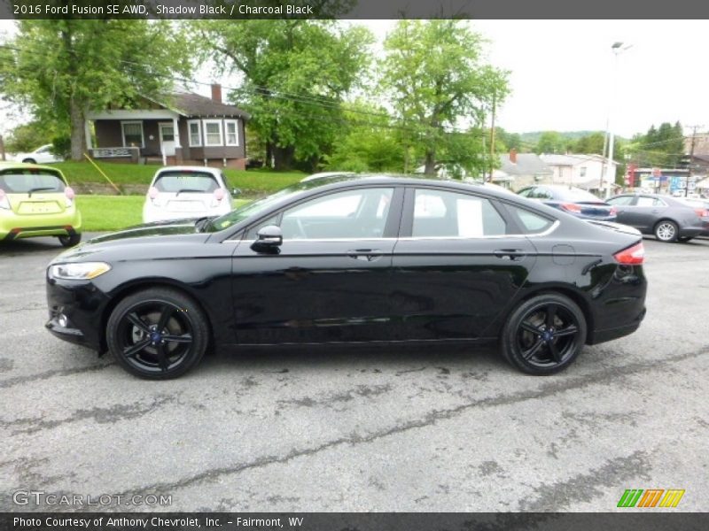 Shadow Black / Charcoal Black 2016 Ford Fusion SE AWD