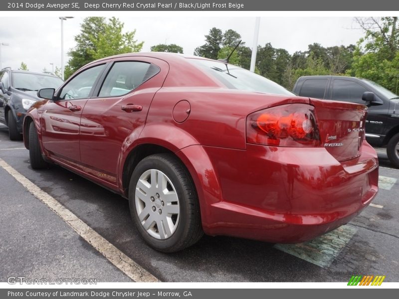 Deep Cherry Red Crystal Pearl / Black/Light Frost Beige 2014 Dodge Avenger SE