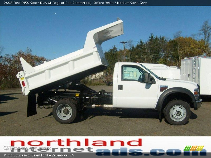 Oxford White / Medium Stone Grey 2008 Ford F450 Super Duty XL Regular Cab Commerical