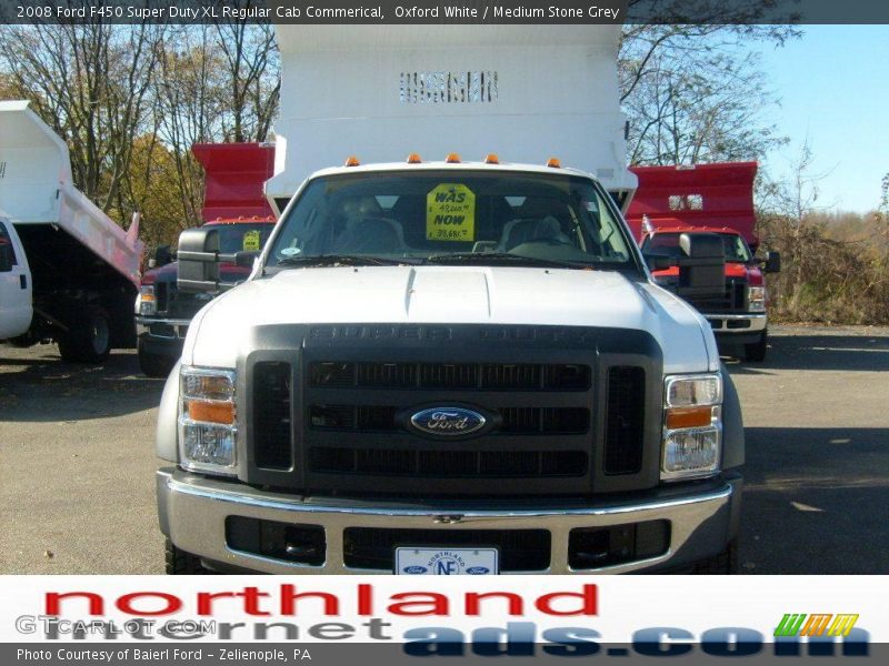 Oxford White / Medium Stone Grey 2008 Ford F450 Super Duty XL Regular Cab Commerical