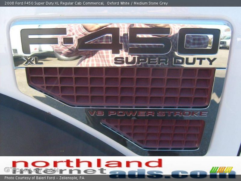 Oxford White / Medium Stone Grey 2008 Ford F450 Super Duty XL Regular Cab Commerical