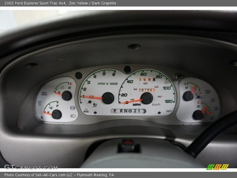 Zinc Yellow / Dark Graphite 2002 Ford Explorer Sport Trac 4x4