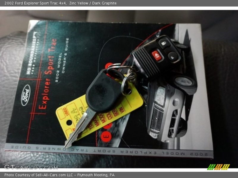 Zinc Yellow / Dark Graphite 2002 Ford Explorer Sport Trac 4x4