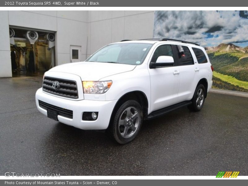 Super White / Black 2012 Toyota Sequoia SR5 4WD