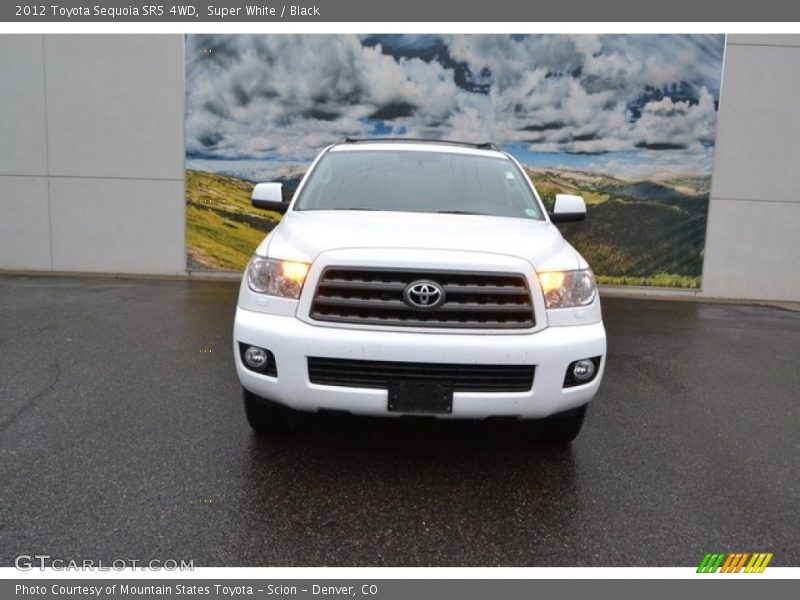 Super White / Black 2012 Toyota Sequoia SR5 4WD