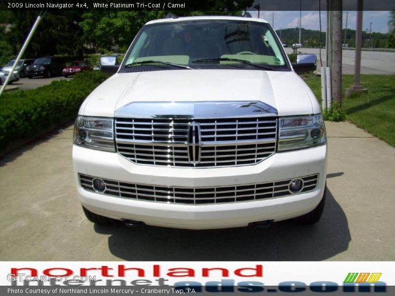 White Platinum Tri-Coat / Camel 2009 Lincoln Navigator 4x4