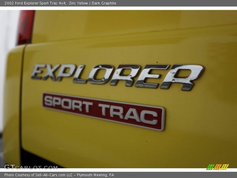 Zinc Yellow / Dark Graphite 2002 Ford Explorer Sport Trac 4x4