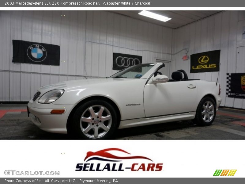 Alabaster White / Charcoal 2003 Mercedes-Benz SLK 230 Kompressor Roadster