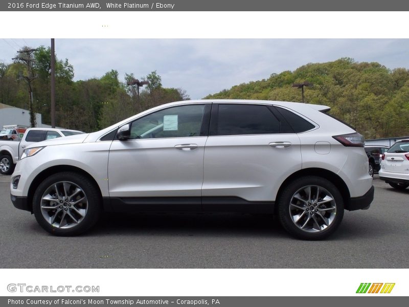 White Platinum / Ebony 2016 Ford Edge Titanium AWD