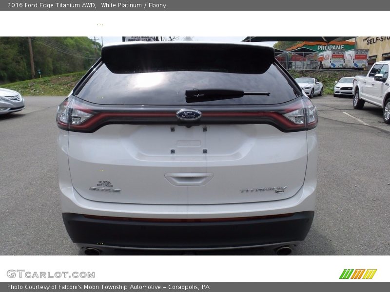 White Platinum / Ebony 2016 Ford Edge Titanium AWD