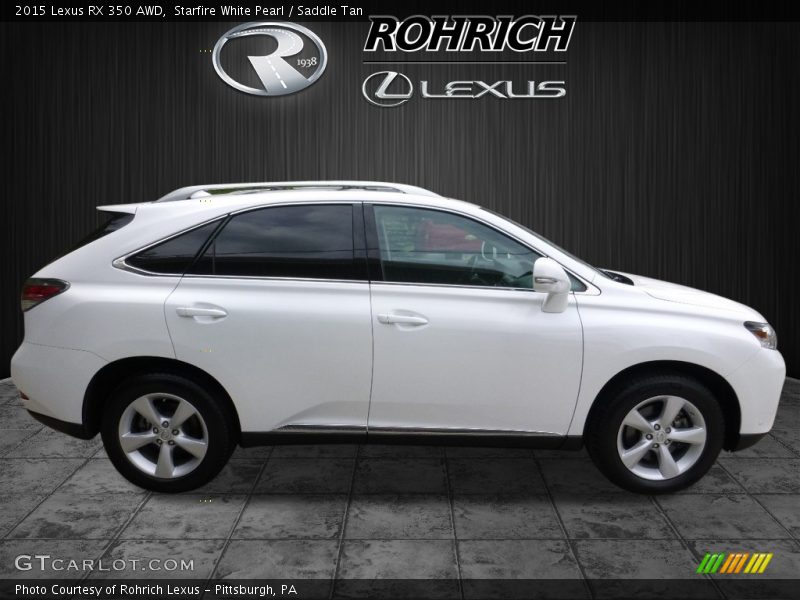 Starfire White Pearl / Saddle Tan 2015 Lexus RX 350 AWD
