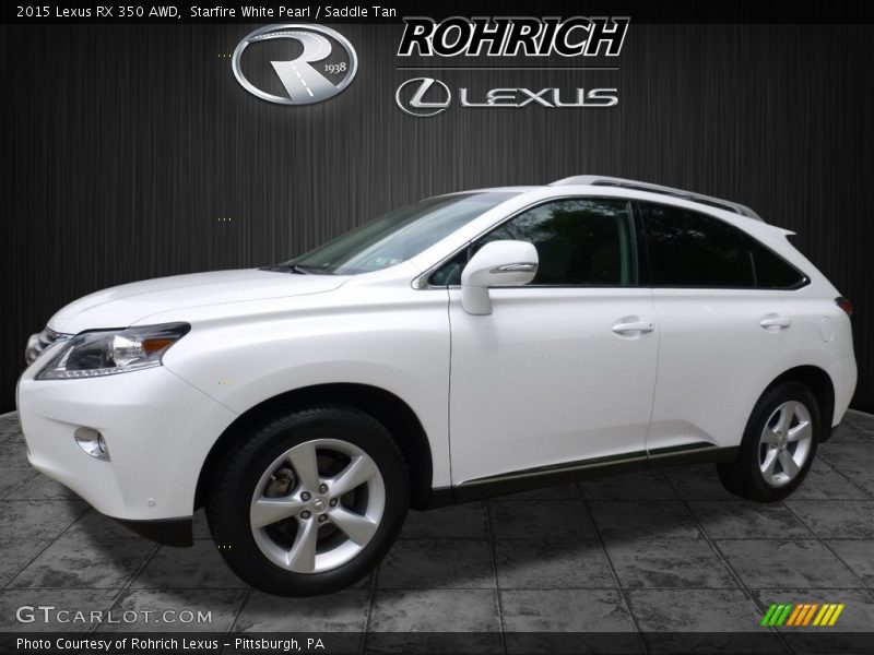 Starfire White Pearl / Saddle Tan 2015 Lexus RX 350 AWD