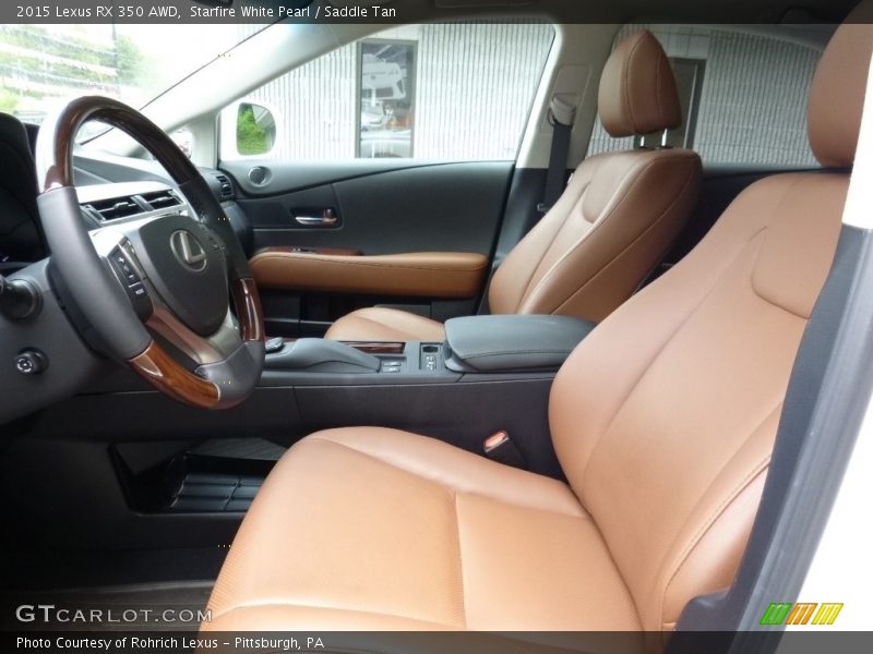 Starfire White Pearl / Saddle Tan 2015 Lexus RX 350 AWD