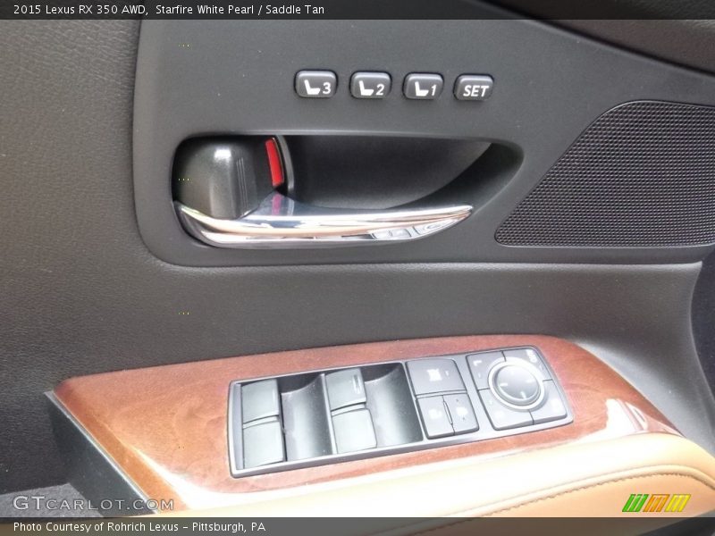 Starfire White Pearl / Saddle Tan 2015 Lexus RX 350 AWD