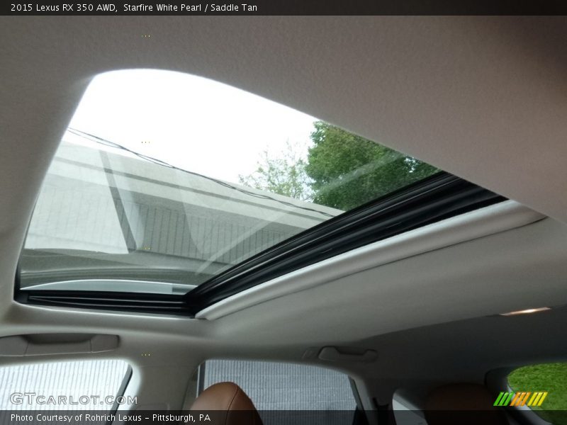 Starfire White Pearl / Saddle Tan 2015 Lexus RX 350 AWD