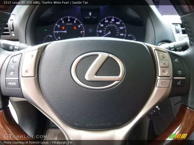 Starfire White Pearl / Saddle Tan 2015 Lexus RX 350 AWD