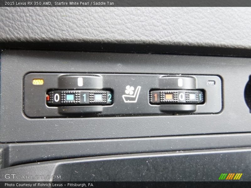 Starfire White Pearl / Saddle Tan 2015 Lexus RX 350 AWD