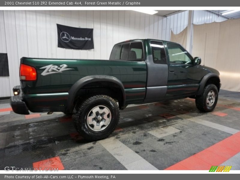 Forest Green Metallic / Graphite 2001 Chevrolet S10 ZR2 Extended Cab 4x4