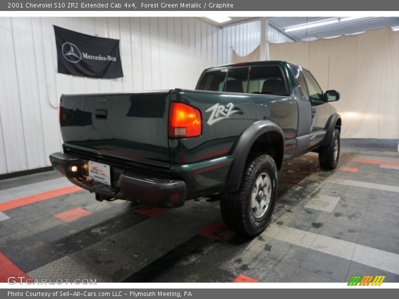 Forest Green Metallic / Graphite 2001 Chevrolet S10 ZR2 Extended Cab 4x4