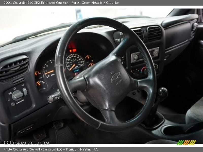 Forest Green Metallic / Graphite 2001 Chevrolet S10 ZR2 Extended Cab 4x4