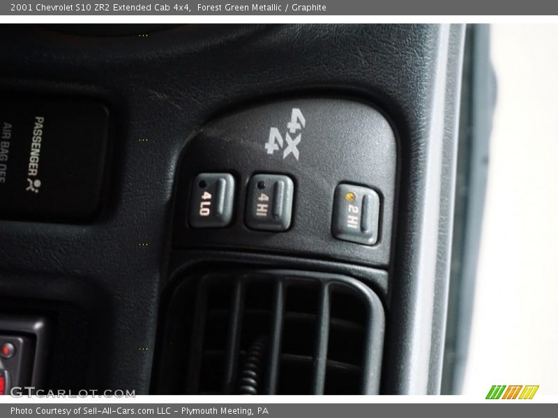 Forest Green Metallic / Graphite 2001 Chevrolet S10 ZR2 Extended Cab 4x4