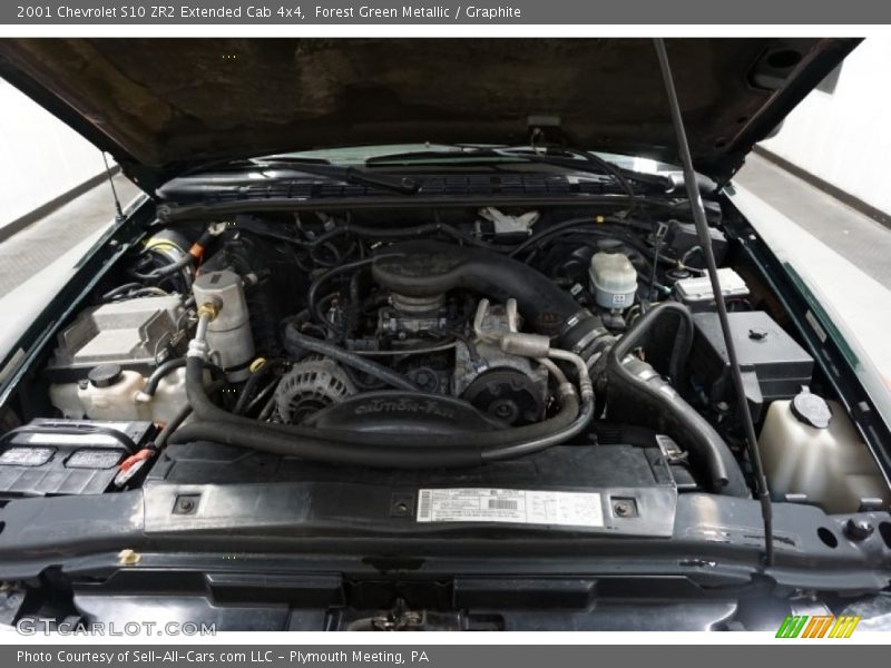 Forest Green Metallic / Graphite 2001 Chevrolet S10 ZR2 Extended Cab 4x4