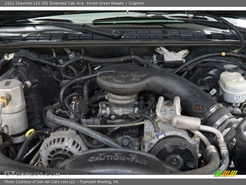 Forest Green Metallic / Graphite 2001 Chevrolet S10 ZR2 Extended Cab 4x4