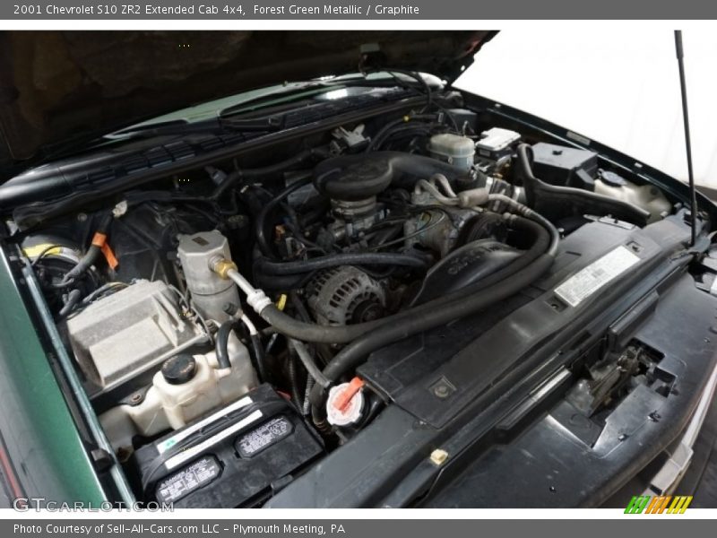 Forest Green Metallic / Graphite 2001 Chevrolet S10 ZR2 Extended Cab 4x4