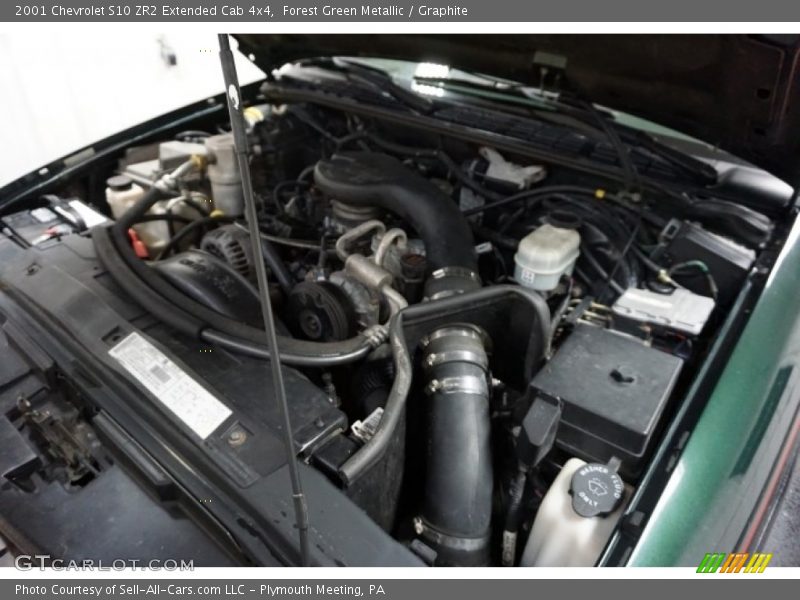 Forest Green Metallic / Graphite 2001 Chevrolet S10 ZR2 Extended Cab 4x4