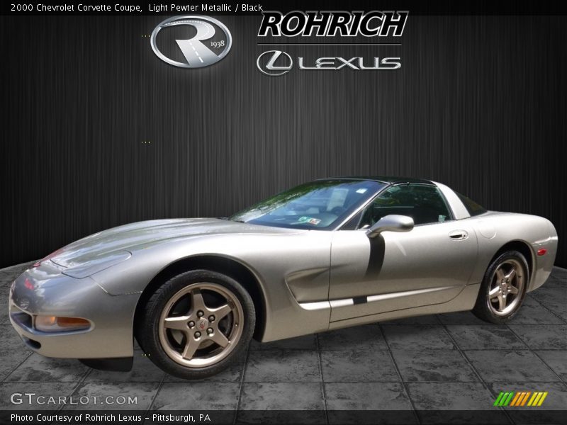 Light Pewter Metallic / Black 2000 Chevrolet Corvette Coupe