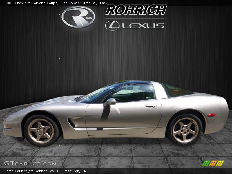 Light Pewter Metallic / Black 2000 Chevrolet Corvette Coupe