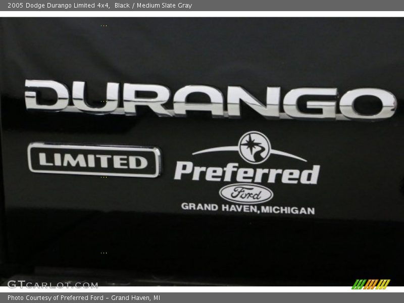 Black / Medium Slate Gray 2005 Dodge Durango Limited 4x4