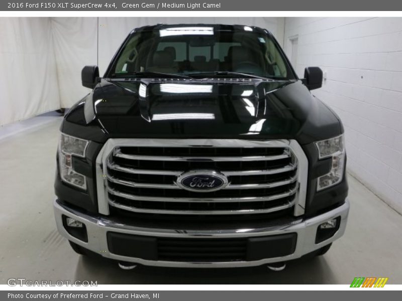 Green Gem / Medium Light Camel 2016 Ford F150 XLT SuperCrew 4x4