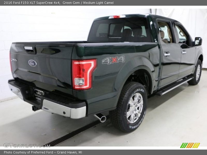 Green Gem / Medium Light Camel 2016 Ford F150 XLT SuperCrew 4x4