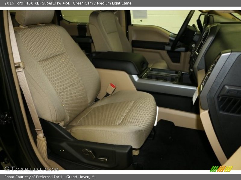 Green Gem / Medium Light Camel 2016 Ford F150 XLT SuperCrew 4x4