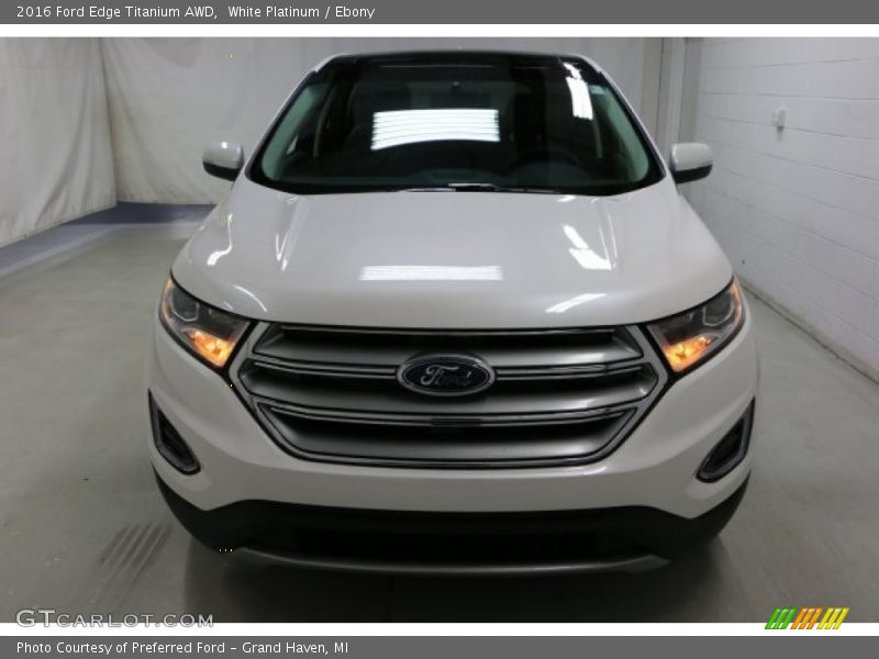 White Platinum / Ebony 2016 Ford Edge Titanium AWD