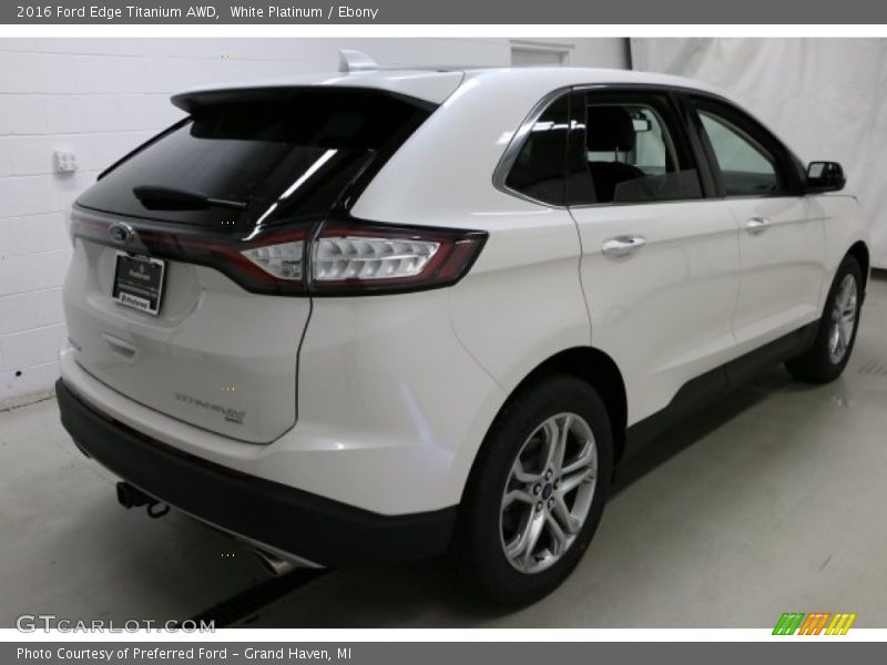 White Platinum / Ebony 2016 Ford Edge Titanium AWD