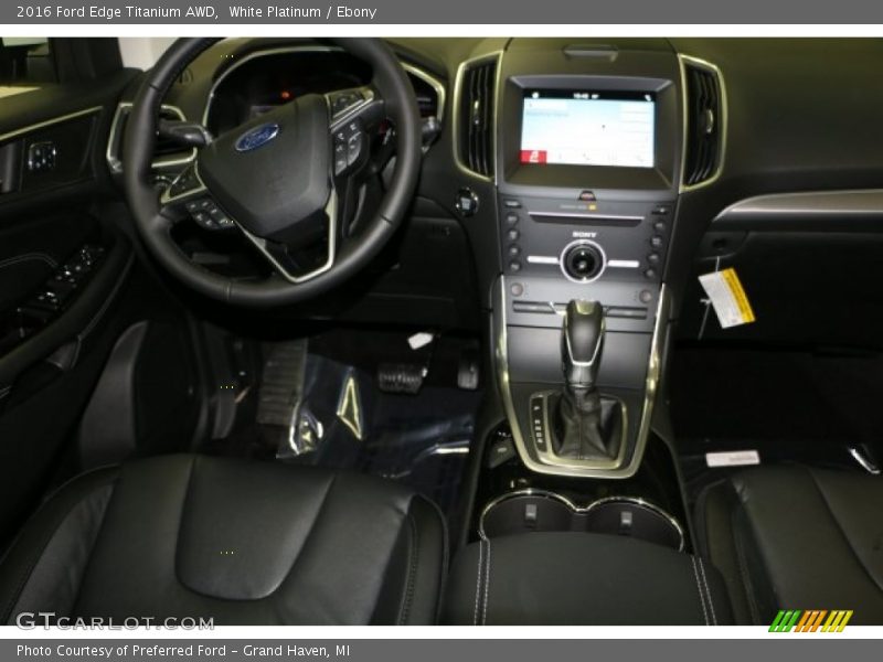 White Platinum / Ebony 2016 Ford Edge Titanium AWD