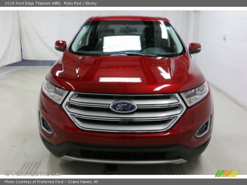 Ruby Red / Ebony 2016 Ford Edge Titanium AWD