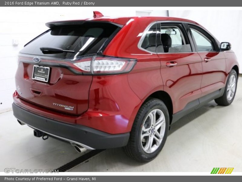 Ruby Red / Ebony 2016 Ford Edge Titanium AWD